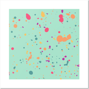 Ink Splatter colorful pattern Artistic ink stains Posters and Art